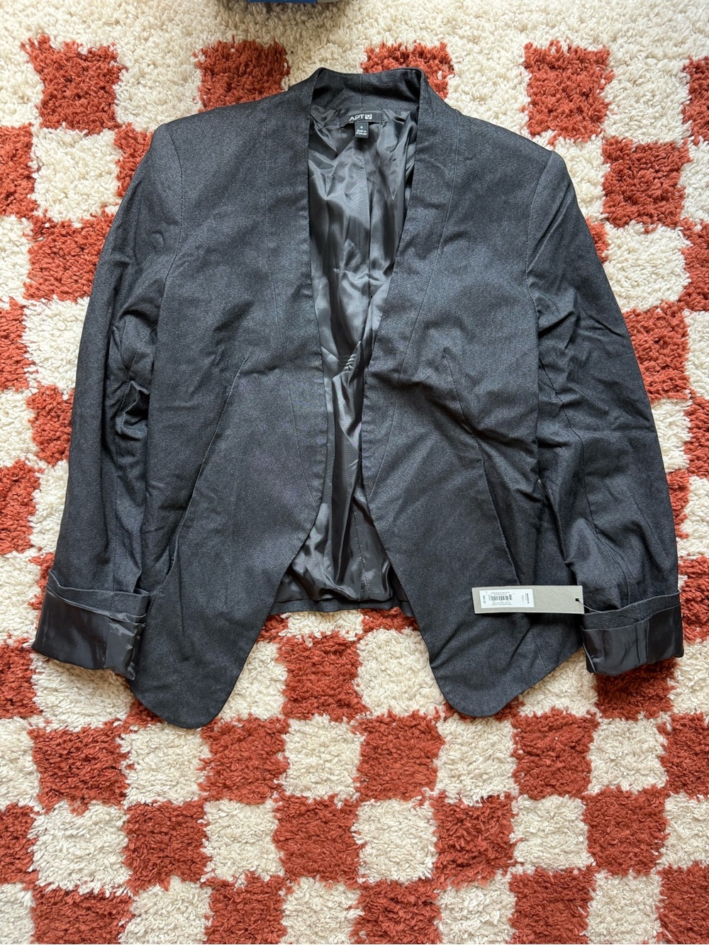 Apt. 9 Women's Black Open-Front Blazer
